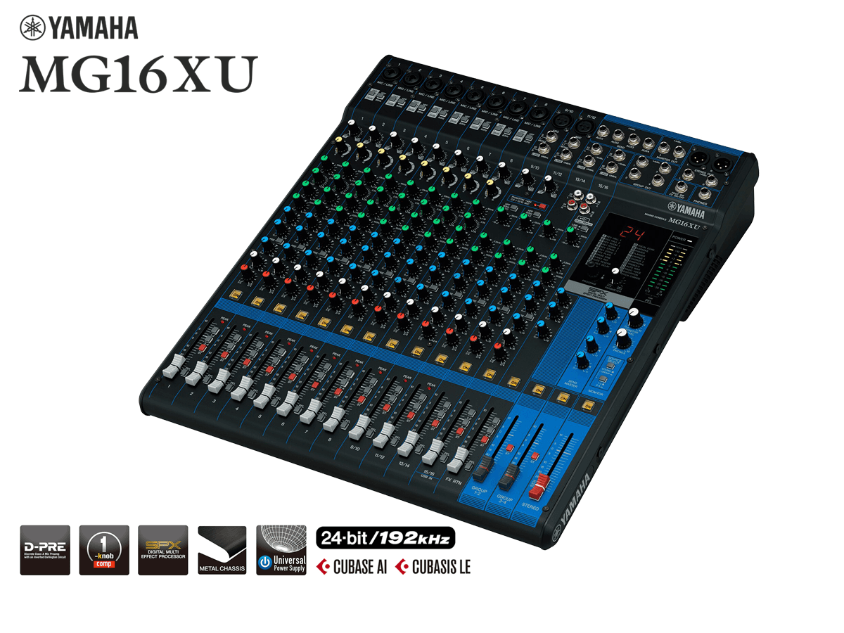 Consola de mezcla con efectos MG16XU