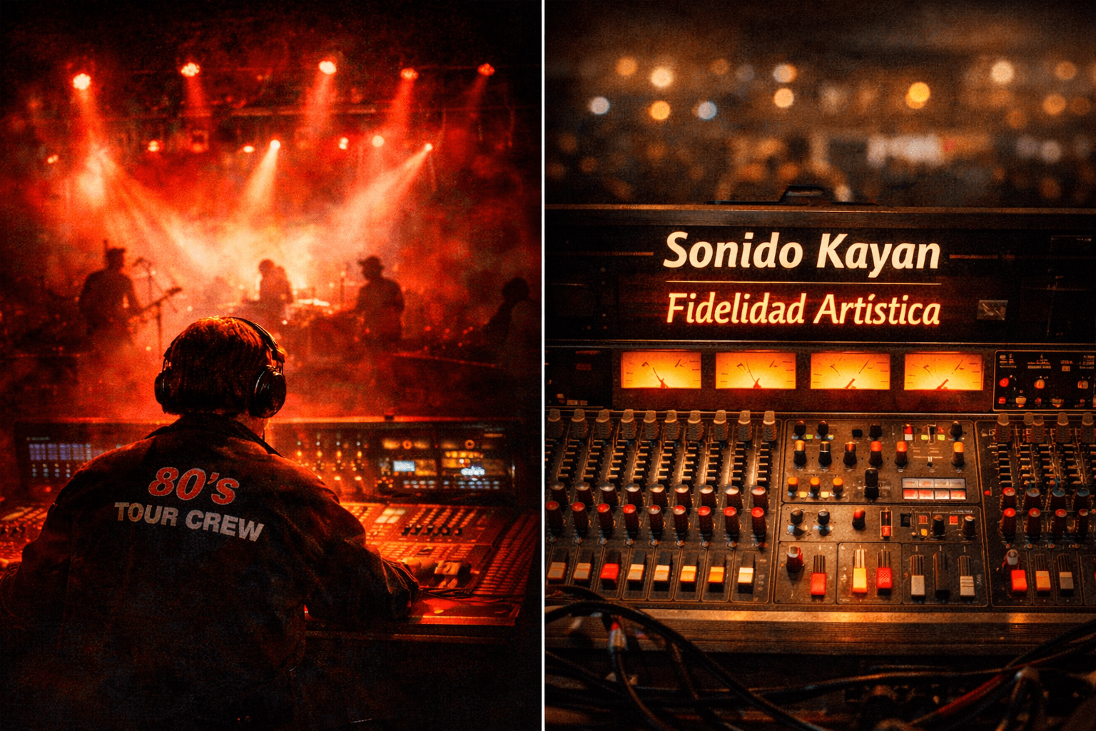 Operación de sonido, shows en vivo, eventos, TV