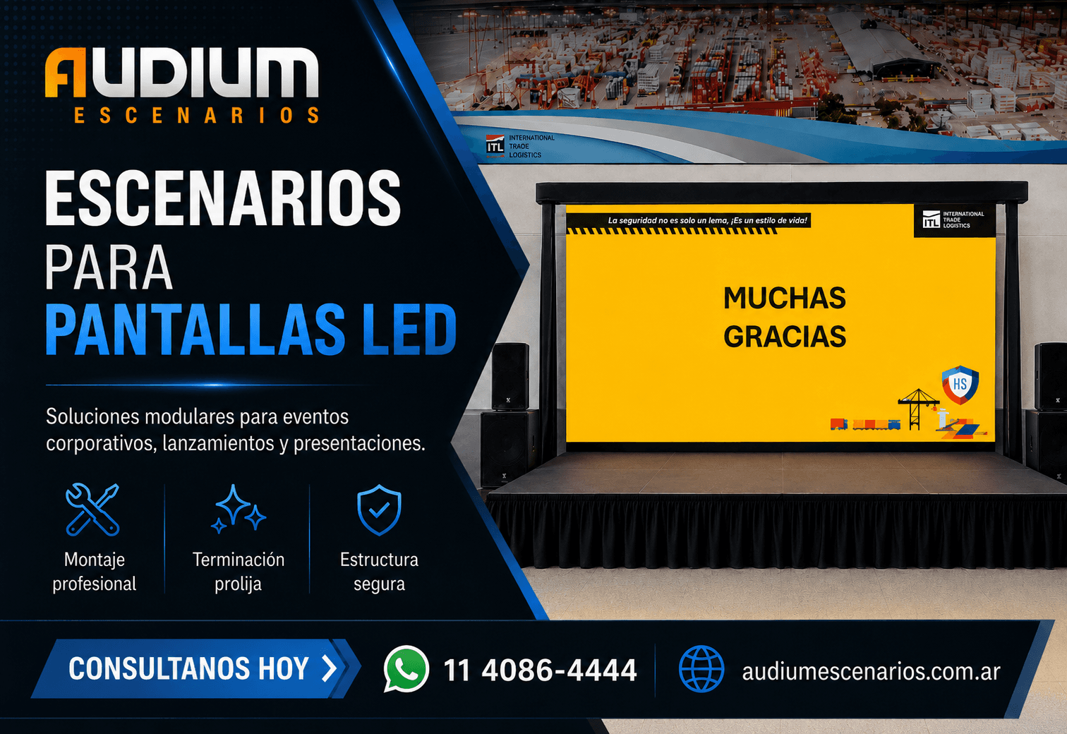 Venta de Escenarios modulares, gradas y tribunas